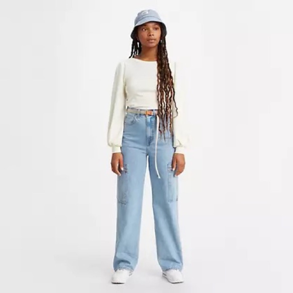 Levi's Light Blue Jeans Cargo Pockets